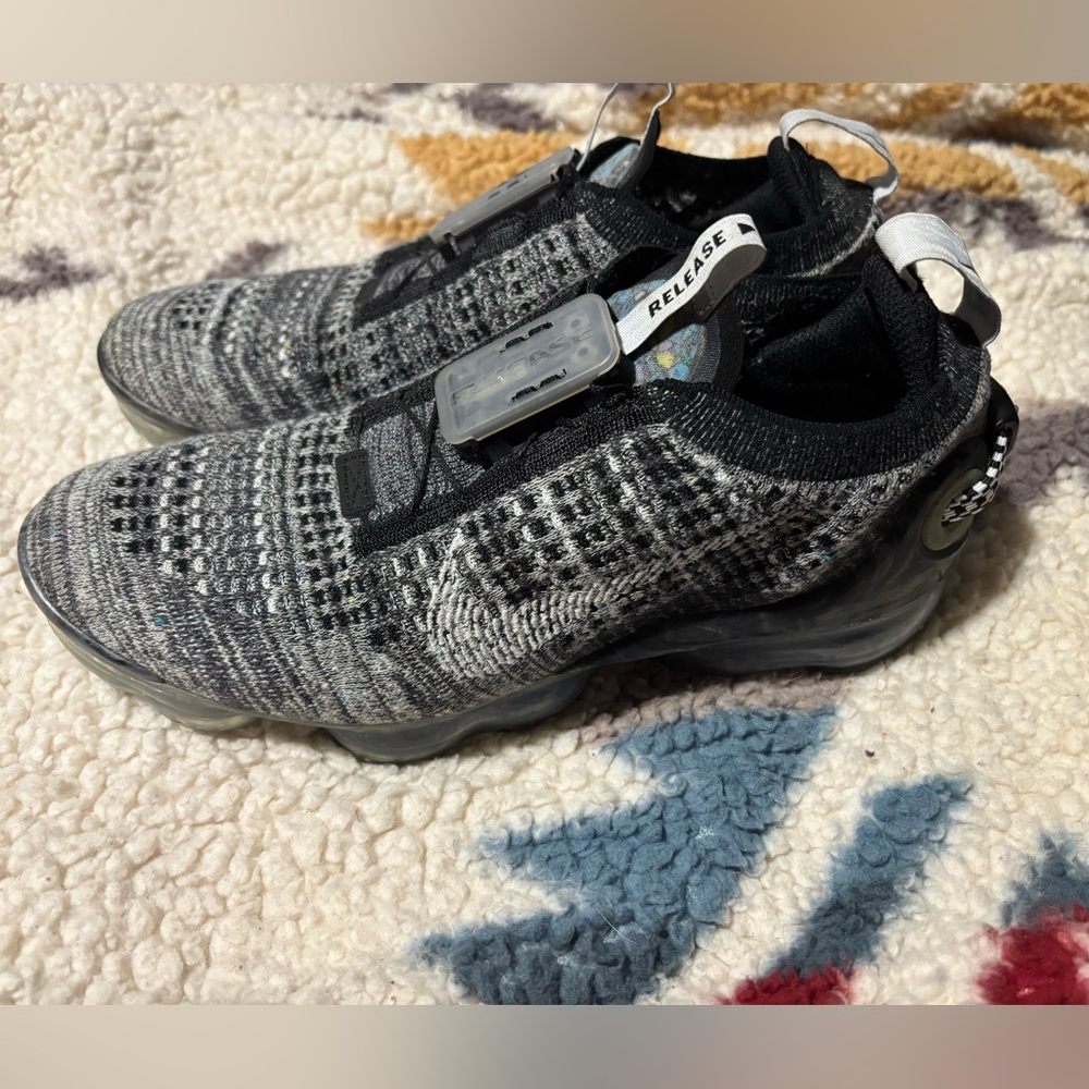 Black and Gray Knit Sneakers